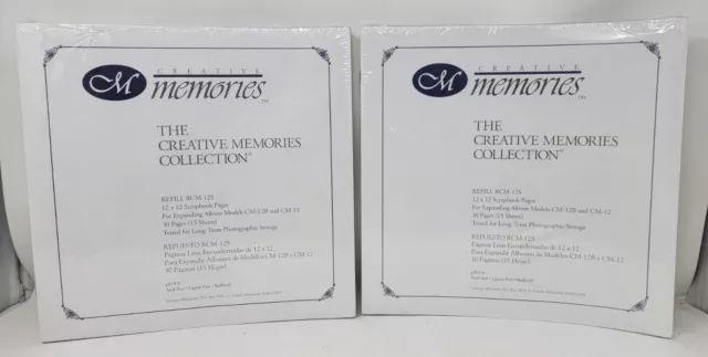 Lote de 2 páginas de recarga de recuerdos creativos RCM-12S 12x12 estilo antiguo libro de recortes