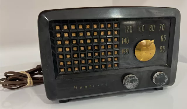 Sentinel Radio Tube Model 338 Restore Brown Vintage 9”x5 1/2” Parts Prop
