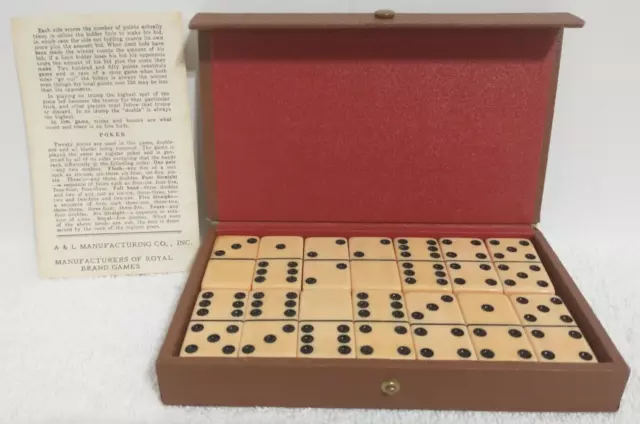 Vintage Butterscotch Dominoes A & L Manufacturing Co., Inc. by Royal Brand Games