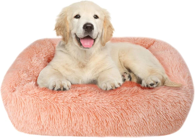 Dog Beds for Medium Large Small Dogs, Fluffy Calming Dog Bed Washable Dog Bed wi