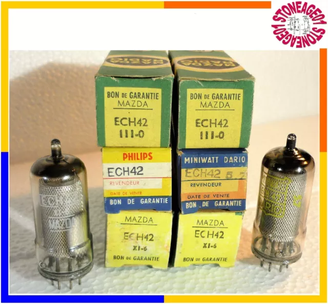 1 x Vintage ECH42 / 6CU7 tube, Philips, Mazda, Miniwatt, NOS, NIB, tested