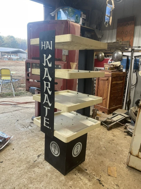 Vintage Hai  Karate men's toiletries cologne Store Display Rack 5’ Tall