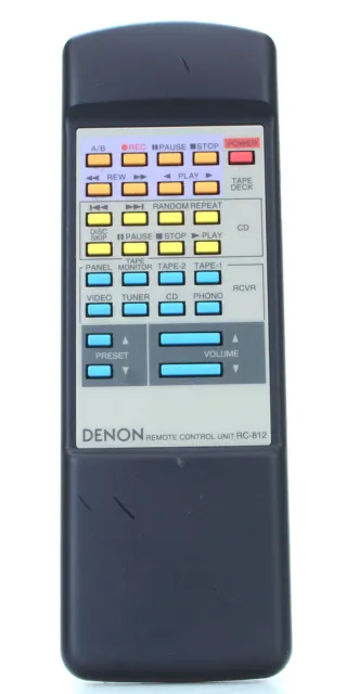 Denon RC-812  Télécommande d'origine Audio system tape CD RCVR  (Réf#T-660)
