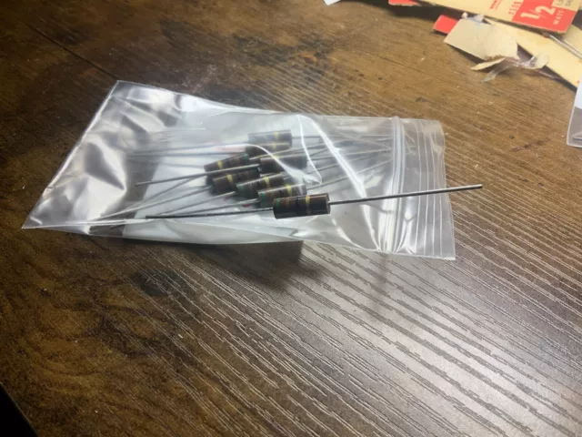 Allen Bradley Carbon Comp. 1 Watt Resistors 5% 51 Ohm 8pc