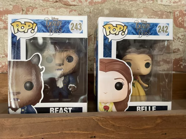 Funko Disney Beauty and the Beast Pop Vinyl Figurines Belle 242 & 243 Lot of 2