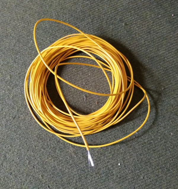 10 mètres fil de câblage multibrins 0,6mm² jaune KY 30-06 Perena.