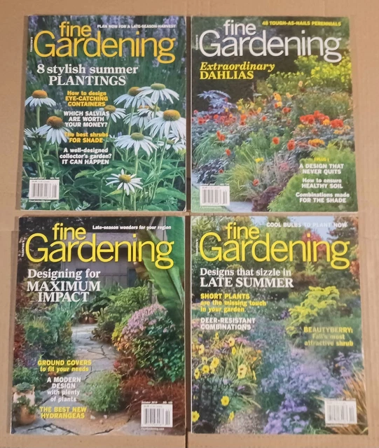 Fine Gardening Magazines Lot Of 4 2019-2020 Plantings Dahlias Flowers