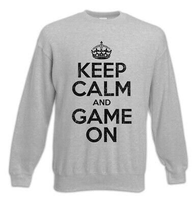 Keep Calm And Game on Sweatshirt Pullover PC Geek Nerd Gamer Admin Gaming Fun