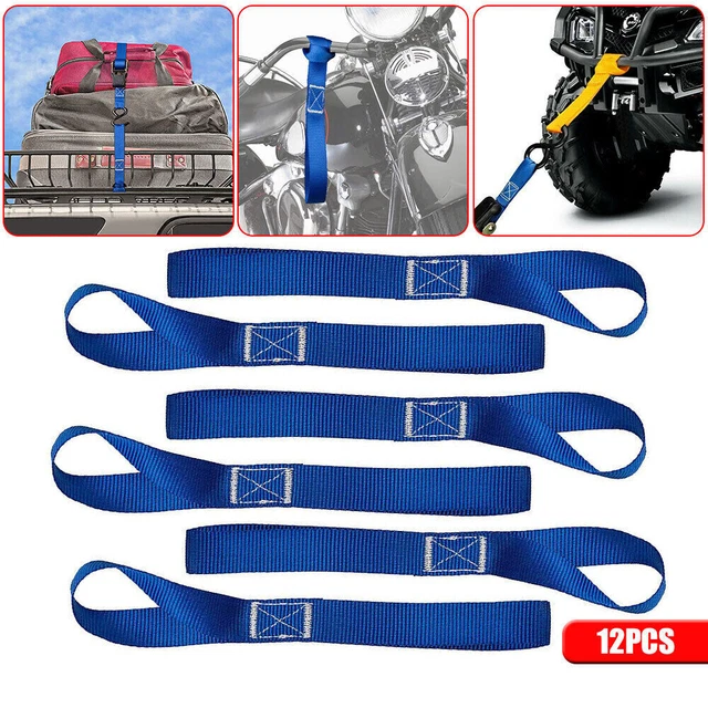 12 Stück Motorrad Spanngurte Gurtschlaufen Zurrgurte Bike Transport Schlaufe 1T