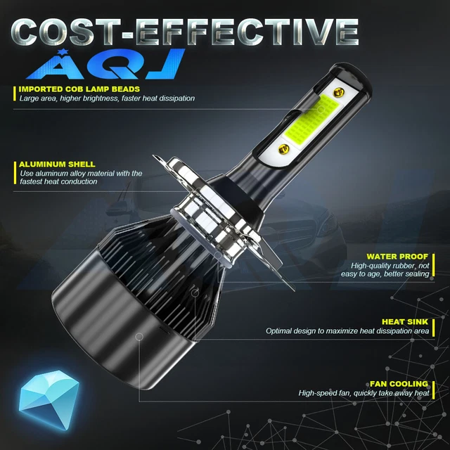 FOR TOYOTA YARIS iA 2018-2017 4x Combo H4 9003 H11 LED Headlight Fog ...