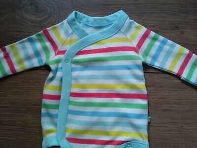 Frugi Organic Cotton Striped Bodysuit/ Vests  Unisex Baby Age 0-3 Months NEW