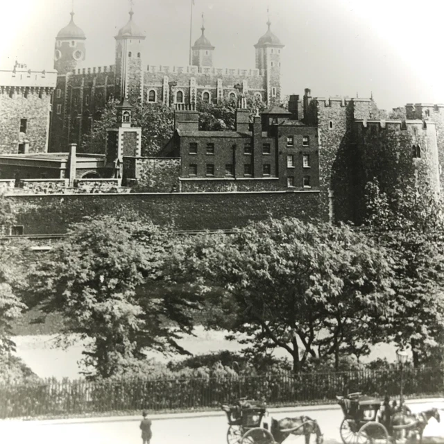Vtg Keystone Magic Lantern Slide Photo Old London Tower Of England