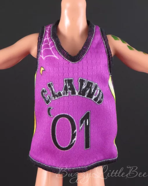 Monster High Doll G3 Clawd Wolf Signature Look Casketball Jersey Shirt