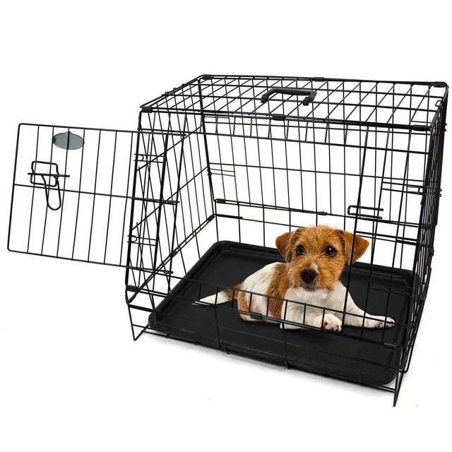 Small 24” Sloping Folding Car Dog Puppy Pet Crate Hatchback Cage Travel Easipet