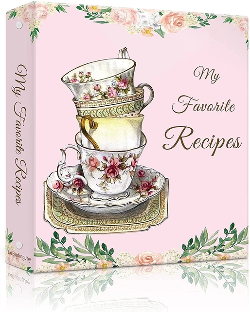 Recipe Binder, Blank Recipe Book to Write in Your Own Recipes, 3 Ring Cookbook B