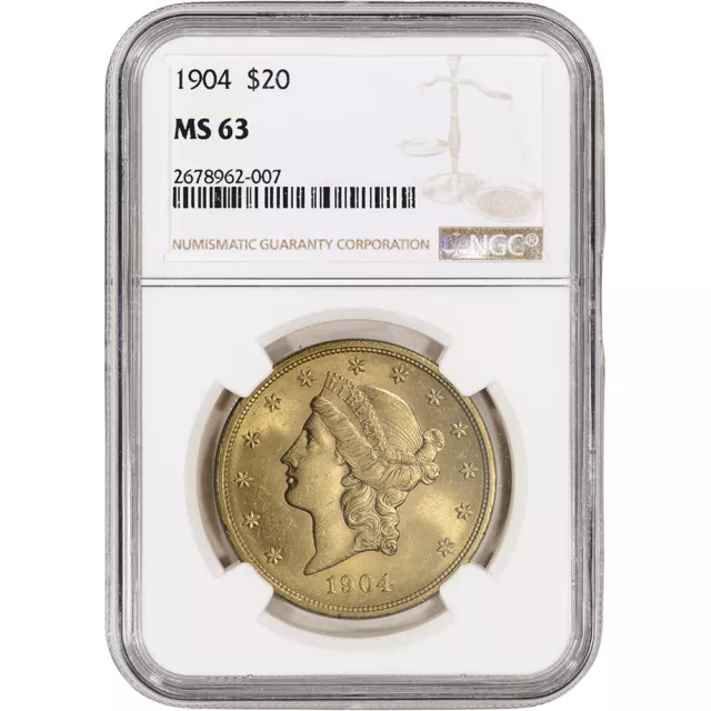 US Gold $20 Liberty Head Double Eagle - NGC MS63 - Random Date