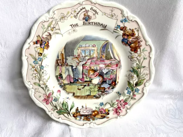 Brambly Hedge Royal Doulton 'The Birthday' 8 inch 20cm Plate 1987