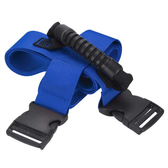 Carrying Strap with Handle, Cross Style Adjustable Nylon Belt, Blue