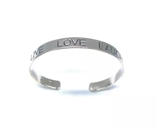 Bracelet bracelet bracelet bracelet argent sterling 925 massif LIVE LOVE RIRE 2