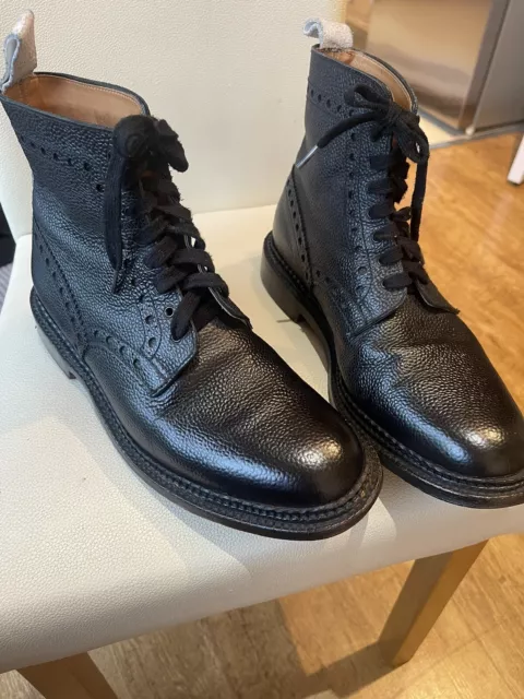 GRENSON TRIPLE WELT Black Leather Brogue Boots “NEIGHBOURHOOD” £150.00 ...