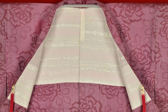 Vintage Japanese Kimono Silk Antique BORO HAORI Kusakizome Woven/A899/400 5