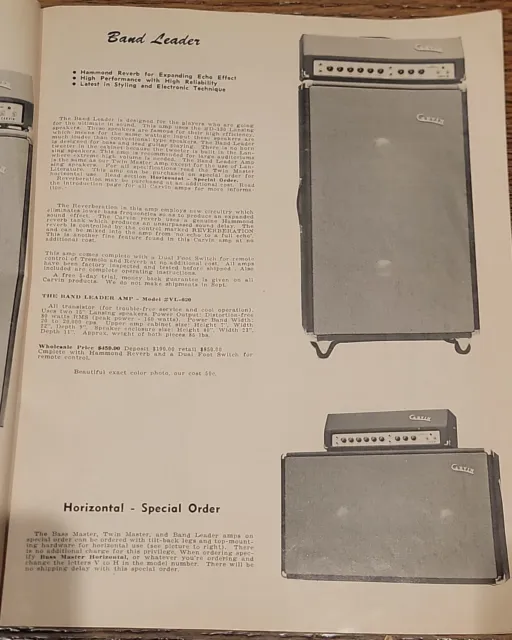 Vtg 1968 CARVIN Catalog Guitars Amps Covina California Joe Maphis Larry Collins 3