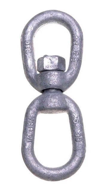 Campbell T9630835 Steel Galvanized Eye and Eye Swivel 1/2 in. (Pack of 5)