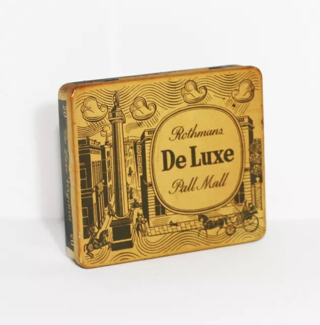 Cigarette Tin - Rothmans De Luxe Pall Mall - Empty (J17)