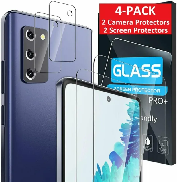 2-Pack For Samsung Galaxy S20 FE 5G Tempered Glass/Camera Lens Screen Protector