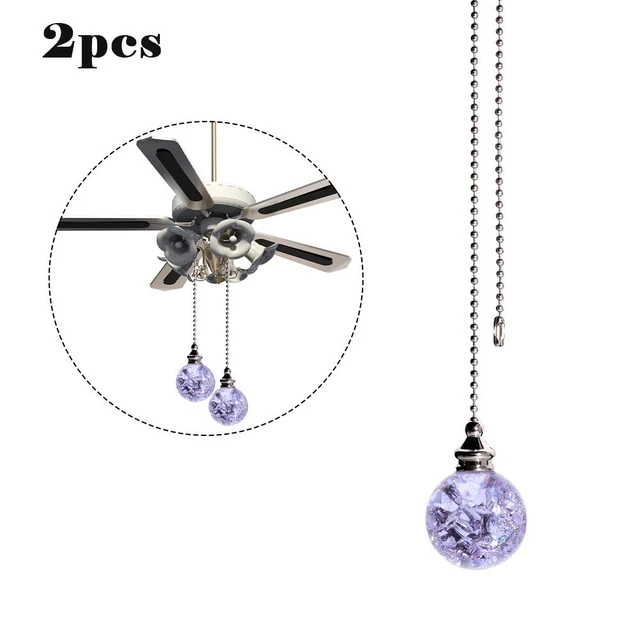 Extension de chaîne de traction en cristal en violet avec ventilateur en crista