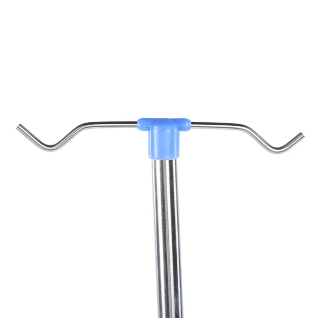IV Pole Stainless Steel IV Drip Stand Infusion Holder With 2 Hooks