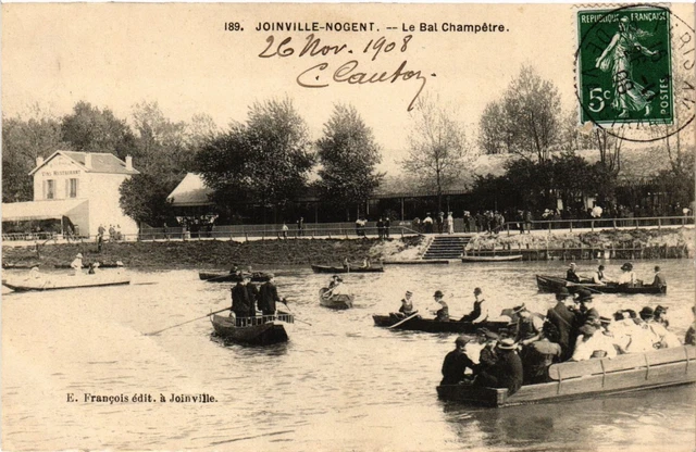 Carte Postale Ancienne Champigny Restaurant Des Sports De France Route De Villiers Années 1900
