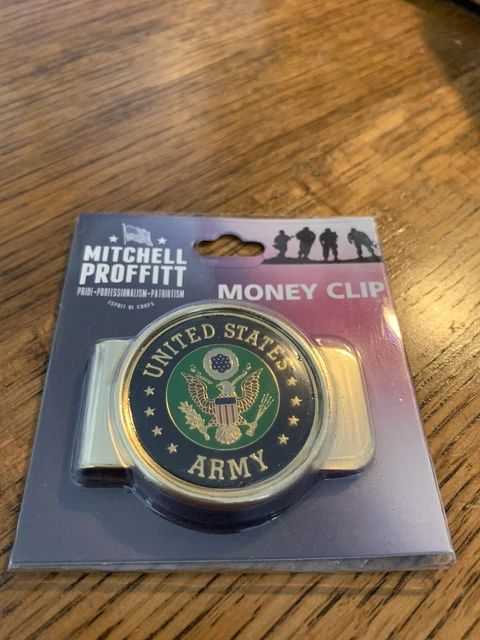 U.S Military Army Logo Money Clip Gold Tone Official Army Product