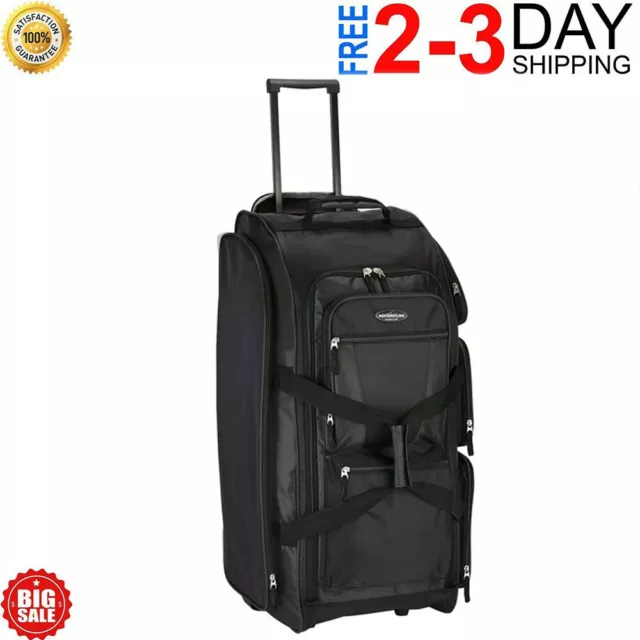 Luggage Top & rear carry handle, 30" Rolling Multi-pocket Upright Duffel