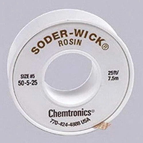50-5-25 Soder-Wick Rosin Desoldering Braid 0.145in/3.7mm 25ft