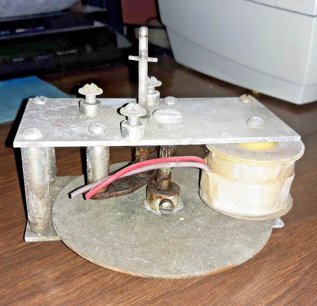 William Marvy Vintage Copper Disk Motor Frame and Disk, Coil and Gears