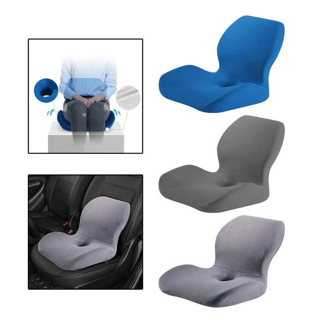 Coussin De Siège Bureau 5 Stars United - Oreiller Mémoire De Forme Soulagement Douleur Coccyx Sciatique Dos - 45x35x7cm