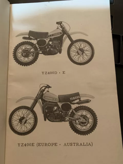 Genuine Yamaha Parts List Book Yz 400 D E Id Part Numbers Schematics 2K8-28198-0