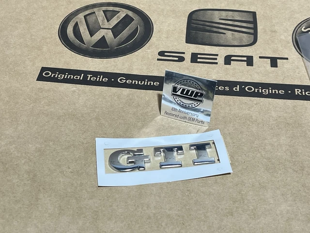 VW Golf MK5 GTI Chrome Rear Boot Badge Emblem Logo Tailgate Trunk New Genuine OE