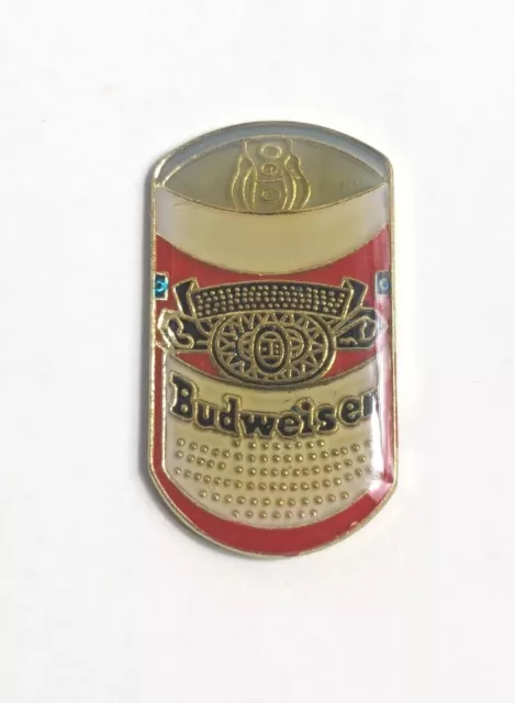 Budweiser Beer Can Pin Vintage from 80's Bud Enamel Lapel Hat Tac