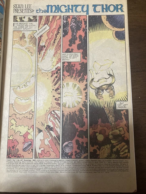 Marvel The Mighty Thor #337 First Appearance Of Beta Ray Bill Newstand 6
