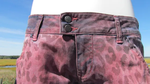 NEW MET size 31 jeans pants X-K-Fit super skinny ITALY animal print sexy purple