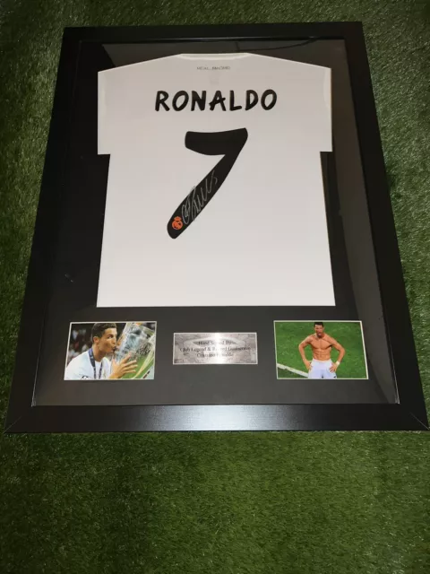 Cristiano Ronaldo Cr7 Real Madrid 2013/14 Ucl Final Winner Hand Signed Shirt Coa