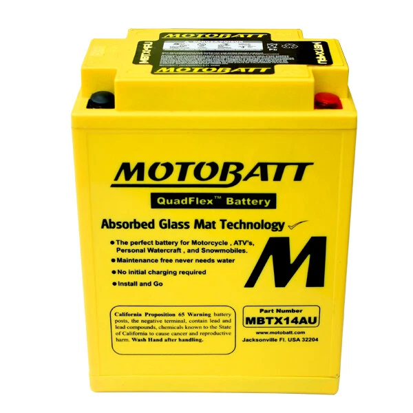 MotoBatt AGM Battery for Suzuki LT4WD QuadRunner 250 LTF250 F LT F4WDX King Quad