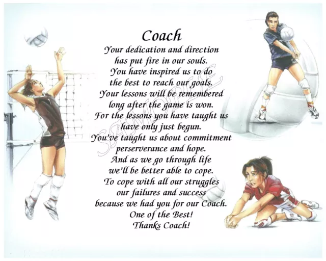 To Our Volleyball Coach Personalized Poem End Of The Year Gift