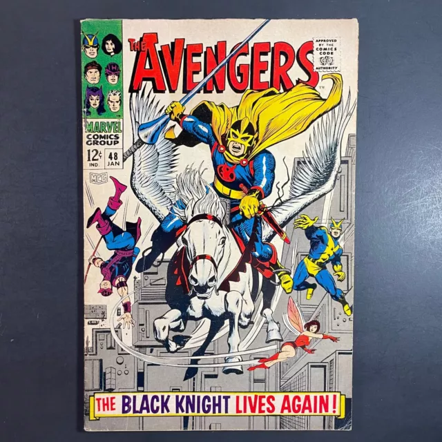 Avengers 48 1st Black Knight INCOMPLETE Silver Age Marvel 1968 Tuska cover comic