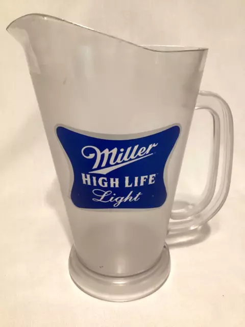 Super Rare Miller High Life Light 50oz. Plastic Beer Pitcher
