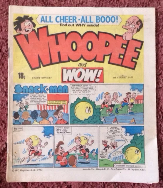 Whoopee And Wow Comic  6 August 1983. Unsold Newsagent Stock. Unread. Vfn