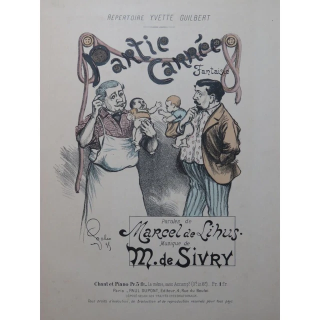 DE SIVRY M. Partie Carrée Chant Piano ca1895