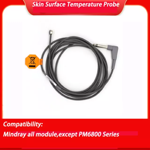 Reusable MedicalAdult Skin Sensor Temperature Probe FITS Mindray YSI 400 Series